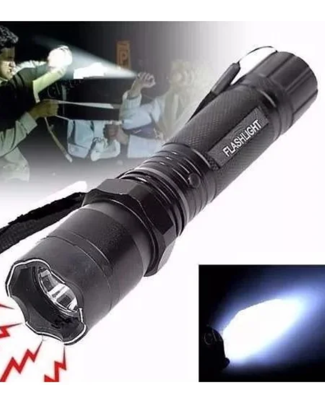 Linterna Taser Con Laser Recargable